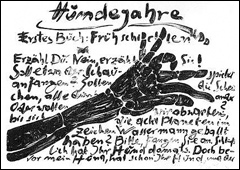 Hundejahre von Günter Grass: Mit dem Kauf einer Lithographie unterstützt man die Kulturstiftung der Stadt Lübeck. Mehr Informationen unter http://grass-haus.de/